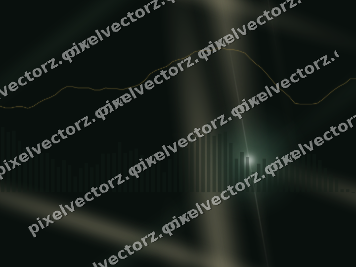 Nahtloser Neon Diagramm Hintergrund in Dunkelgrün und Bernstein