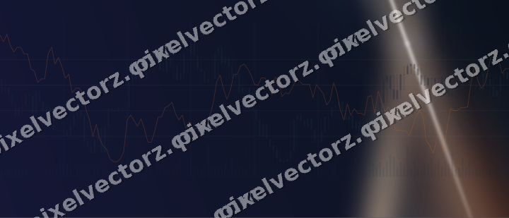 Leuchtender Neon Diagramm Hintergrund in Dunkelblau und Orange