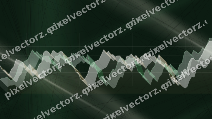 Nahtloser Neon Diagramm Hintergrund in Dunkelgrün und Bernstein