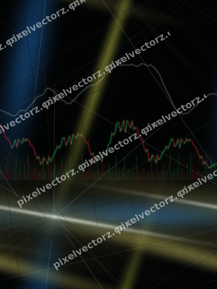 Nahtloser Neon Diagramm Hintergrund in Blau und Gelb