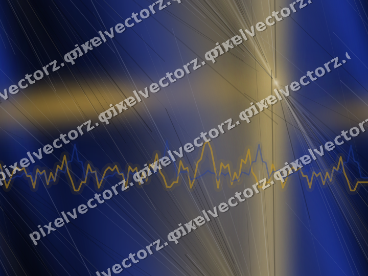 Nahtloser Neon Diagramm Hintergrund in Bernstein und Blau