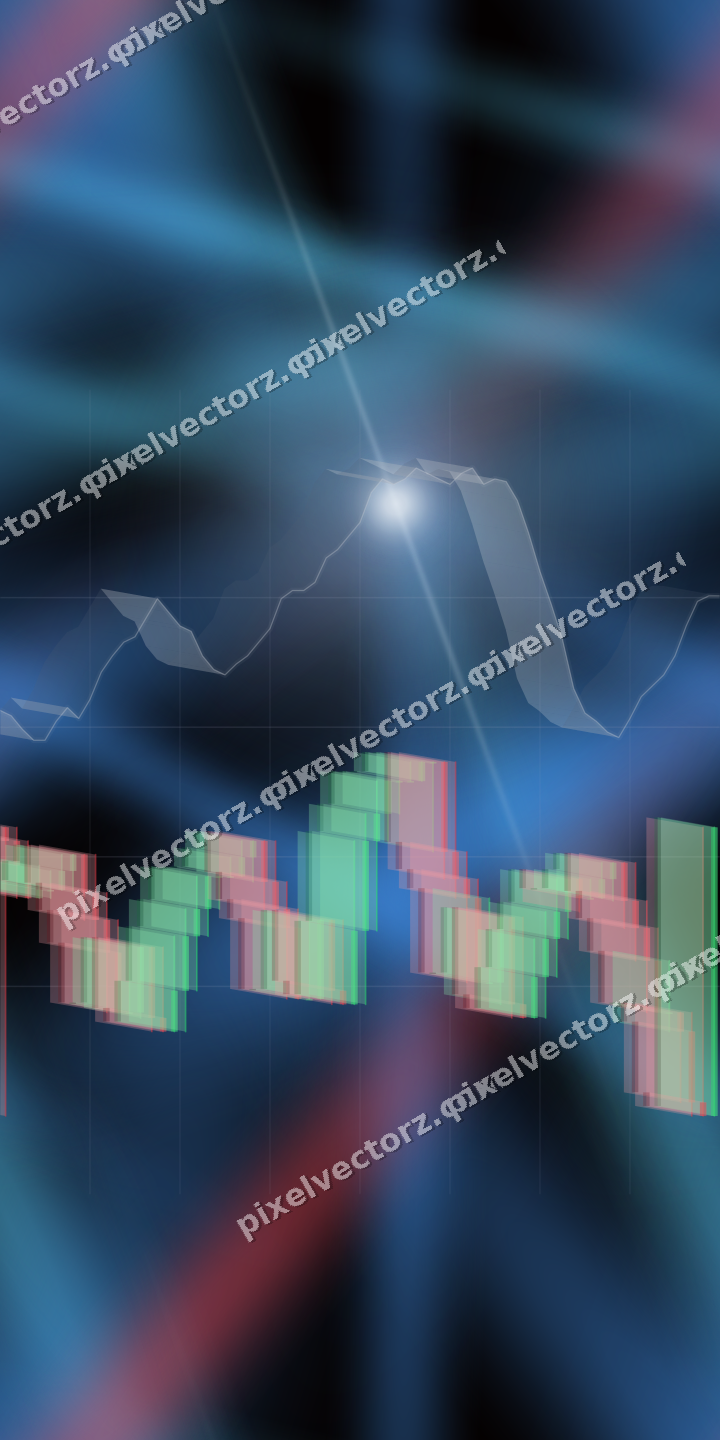 Nahtloser Neon Diagramm Hintergrund in Blau und Rot