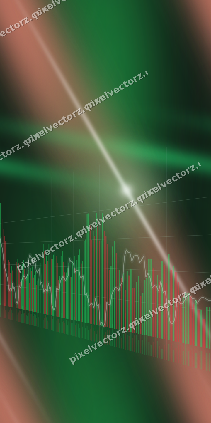 Nahtloser Neon Diagramm Hintergrund in Grün und Rot