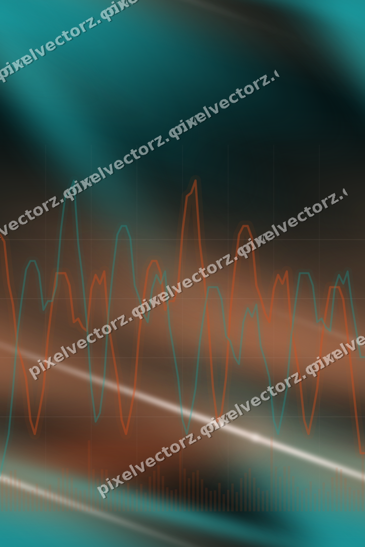 Nahtloser Neon Diagramm Hintergrund in Orange und Petrol