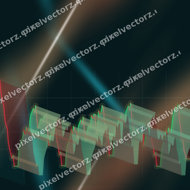 Nahtloser Neon Diagramm Hintergrund in Petrol und Orange