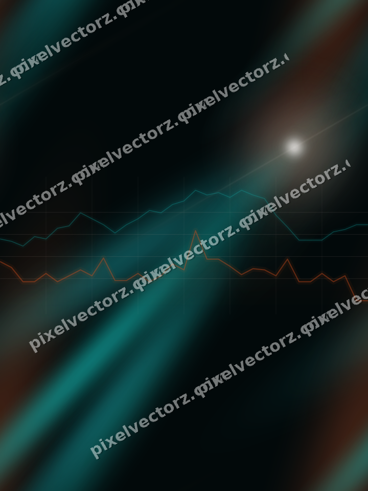 Nahtloser Neon Diagramm Hintergrund in Orange und Petrol