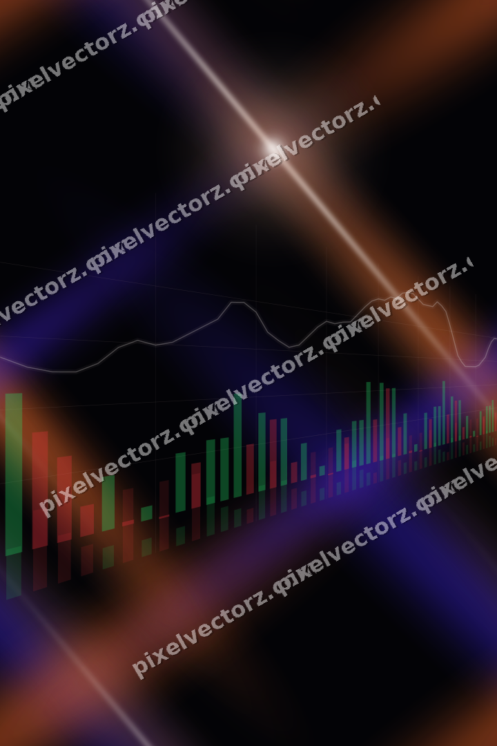 Nahtloser Neon Diagramm Hintergrund in Orange und Blau