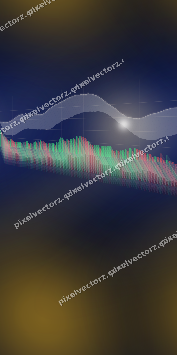 Nahtloser Neon Diagramm Hintergrund in Bernstein und Blau