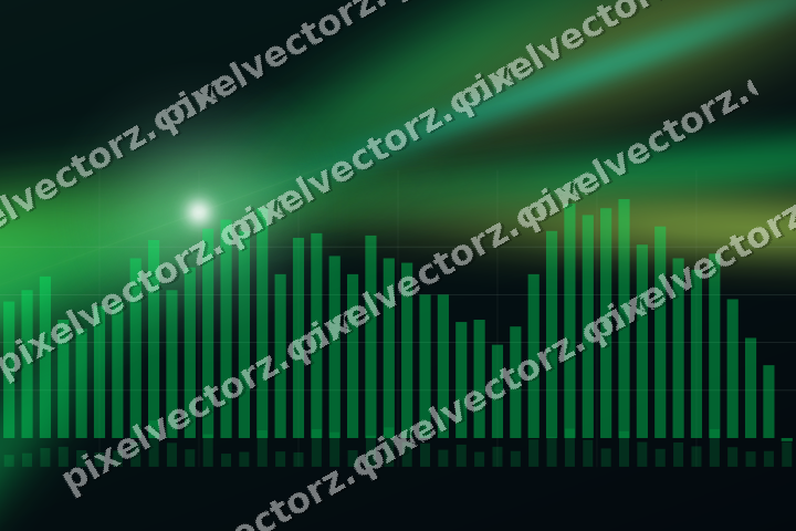 Leuchtender Neon Diagramm Hintergrund in Grün und Limette