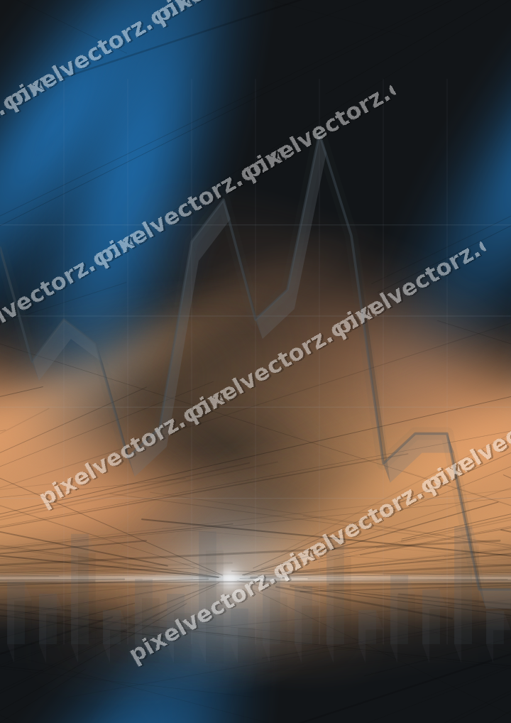 Nahtloser Neon Diagramm Hintergrund in Blau und Orange