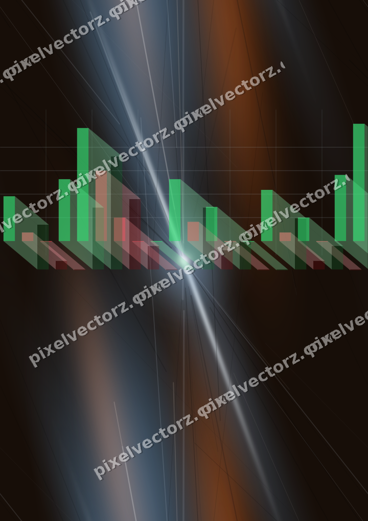Nahtloser Neon Diagramm Hintergrund in Blau und Orange
