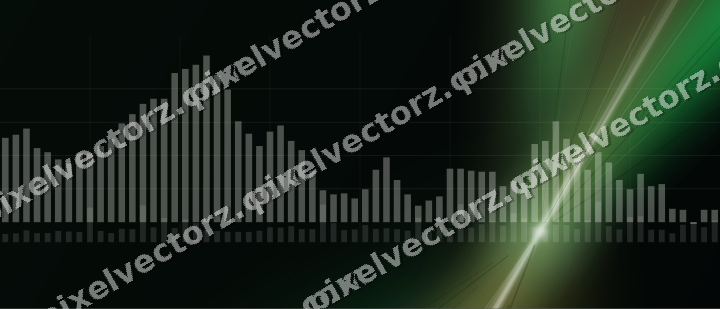 Leuchtender Neon Diagramm Hintergrund in Grün und Bernstein