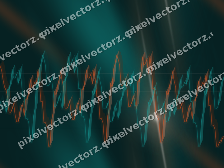Nahtloser Neon Diagramm Hintergrund in Orange und Petrol
