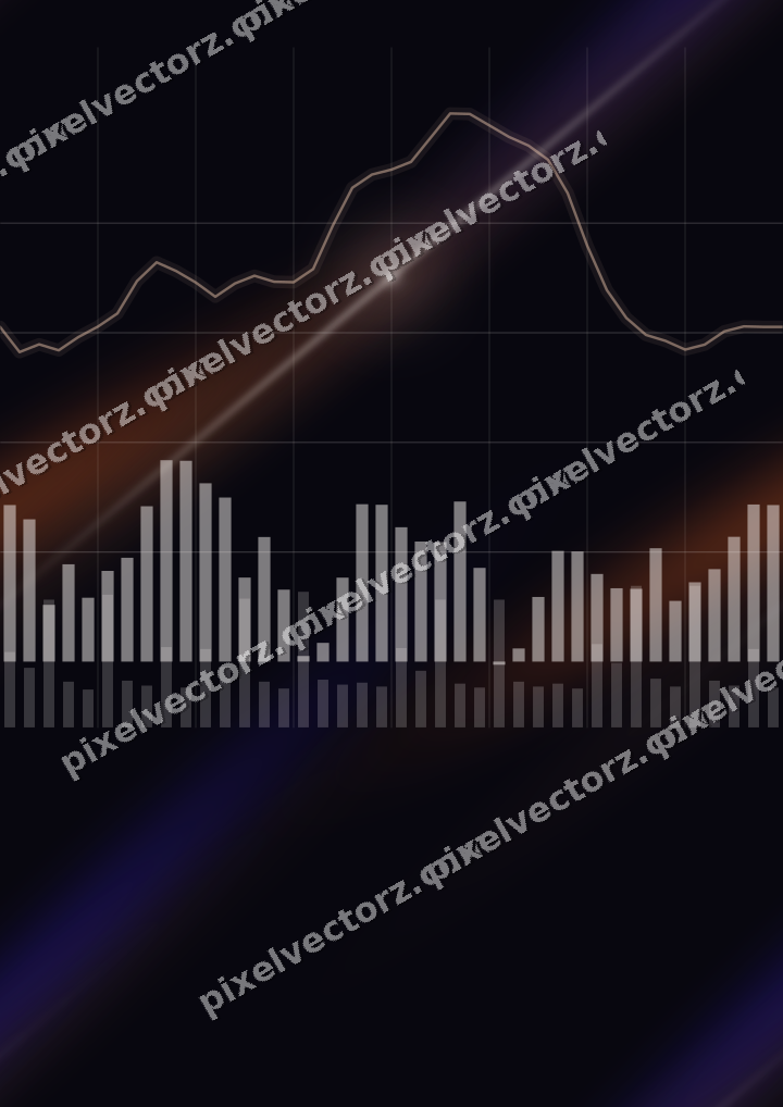 Nahtloser Neon Diagramm Hintergrund in Orange und Blau