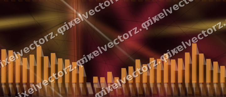 Nahtloser Neon Diagramm Hintergrund in Orange und Bernstein