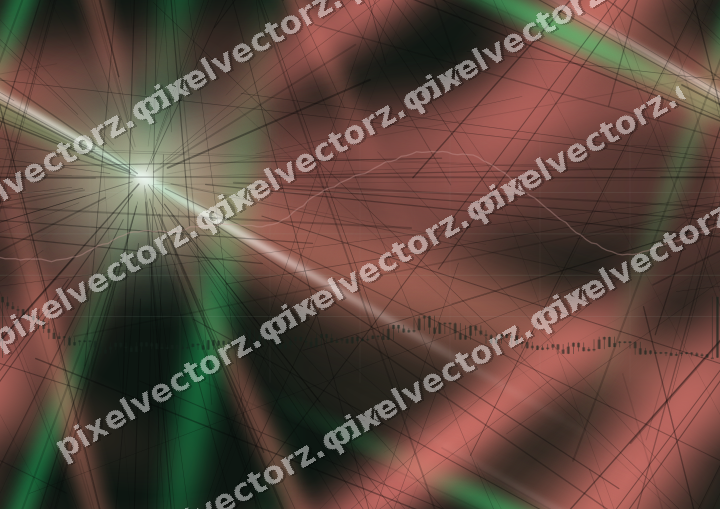 Nahtloser Neon Diagramm Hintergrund in Grün und Rot