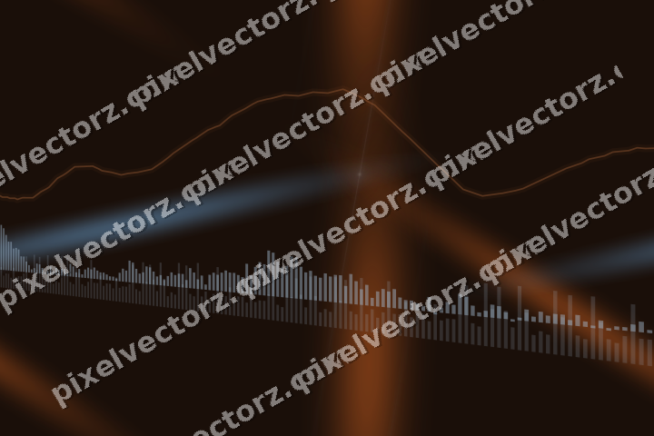 Nahtloser Neon Diagramm Hintergrund in Blau und Orange