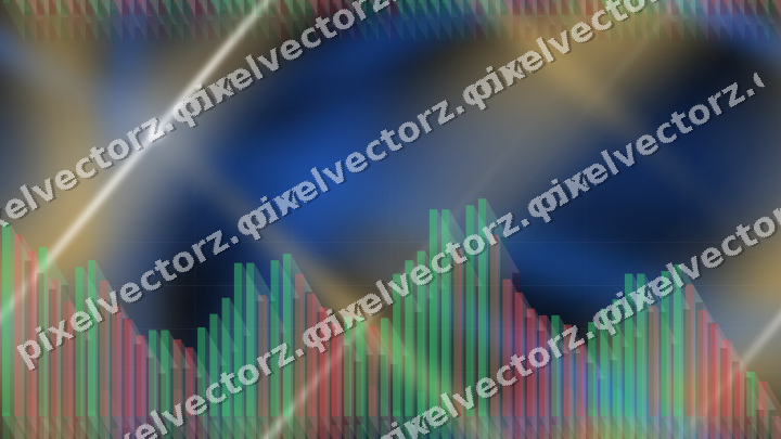 Nahtloser Neon Diagramm Hintergrund in Blau und Bernstein