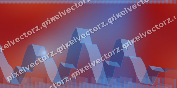 Nahtloser Neon Diagramm Hintergrund in Blau und Rot