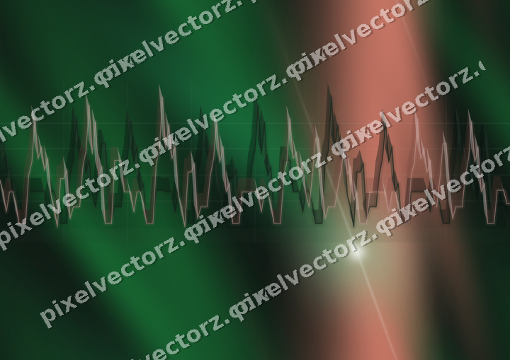 Nahtloser Neon Diagramm Hintergrund in Grün und Rot