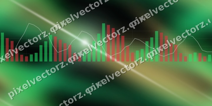 Nahtloser Neon Diagramm Hintergrund in Grün und Bernstein