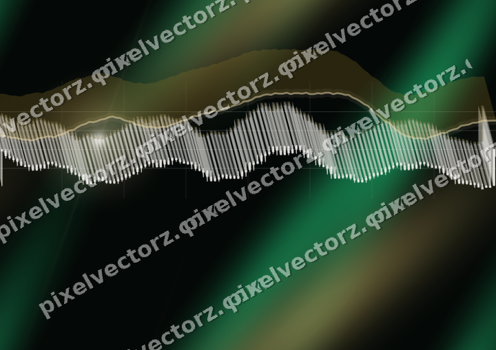 Nahtloser Neon Diagramm Hintergrund in Bernstein und Grün