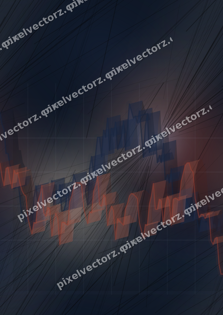 Nahtloser Neon Diagramm Hintergrund in Dunkelblau und Rot