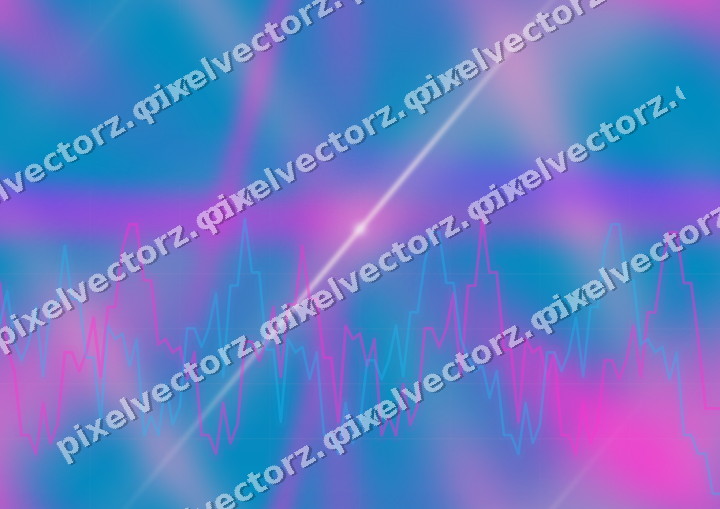 Nahtloser Neon Diagramm Hintergrund in Magenta und Violett