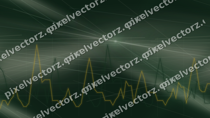 Nahtloser Neon Diagramm Hintergrund in Dunkelgrün und Bernstein