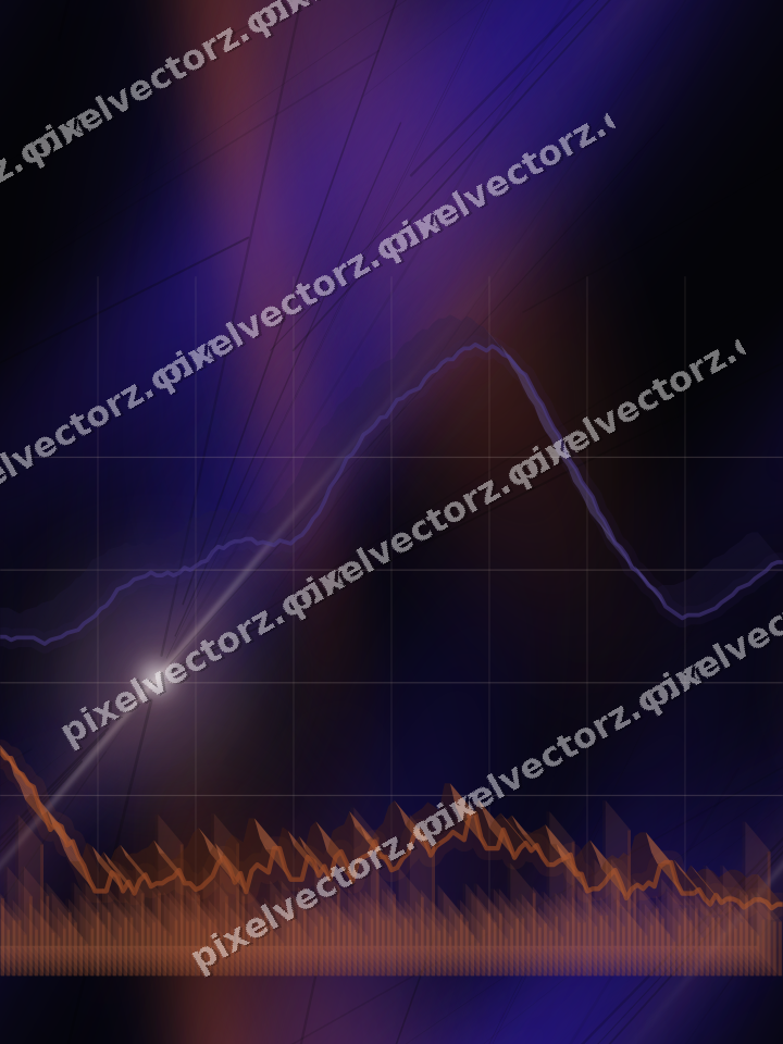 Nahtloser Neon Diagramm Hintergrund in Orange und Blau