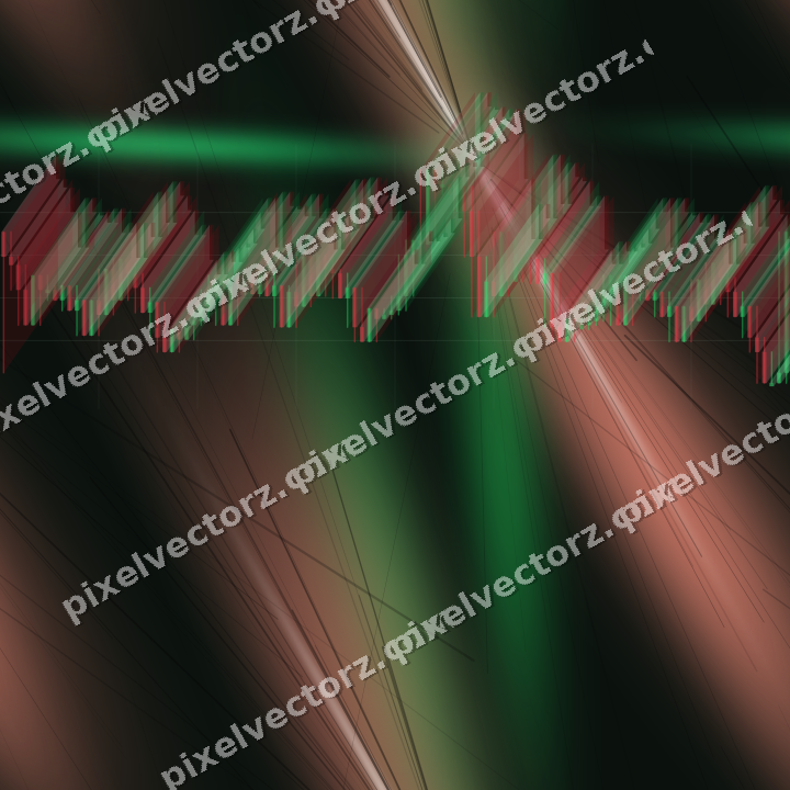 Nahtloser Neon Diagramm Hintergrund in Grün und Rot