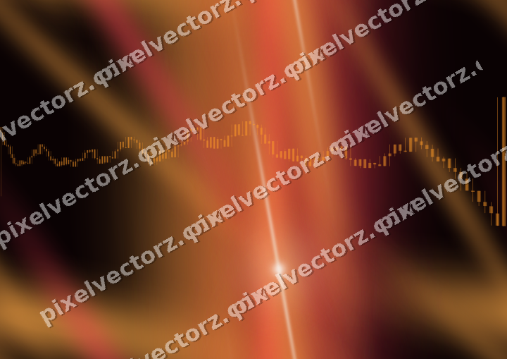 Nahtloser Neon Diagramm Hintergrund in Orange und Bernstein