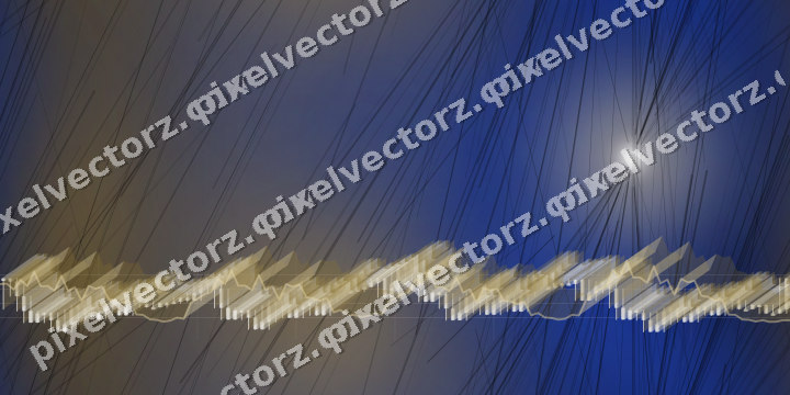Nahtloser Neon Diagramm Hintergrund in Bernstein und Blau