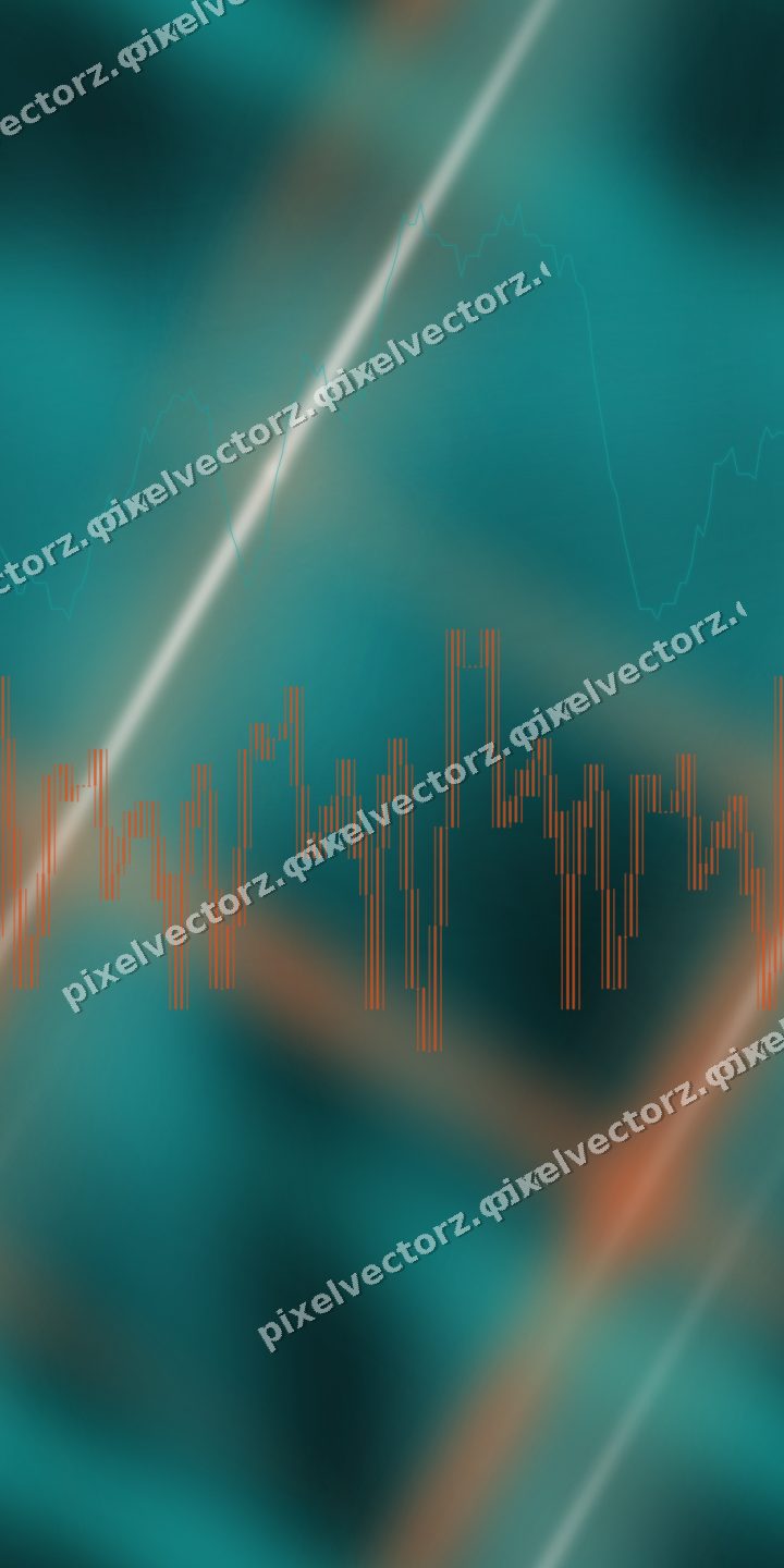Nahtloser Neon Diagramm Hintergrund in Orange und Petrol