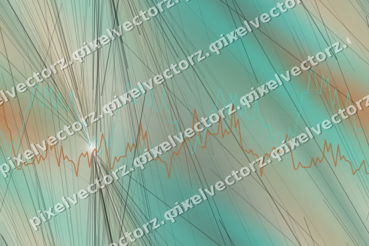 Nahtloser Pastell Diagramm Hintergrund in Orange und Petrol