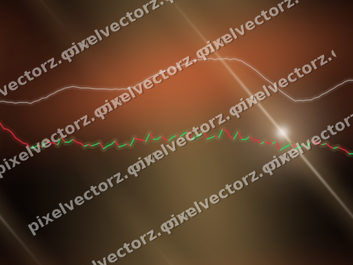 Nahtloser Neon Diagramm Hintergrund in Orange und Bernstein