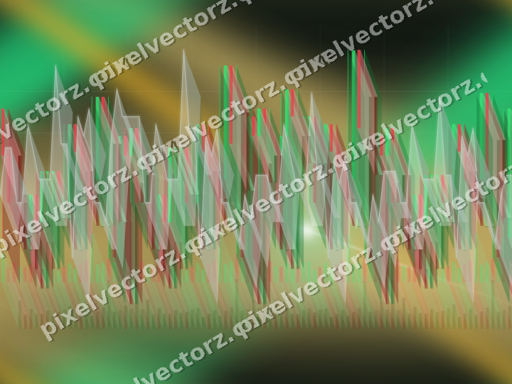 Nahtloser Neon Diagramm Hintergrund in Grün und Bernstein