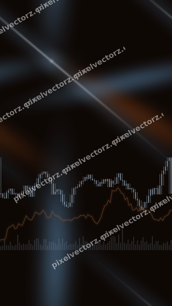 Nahtloser Neon Diagramm Hintergrund in Blau und Orange