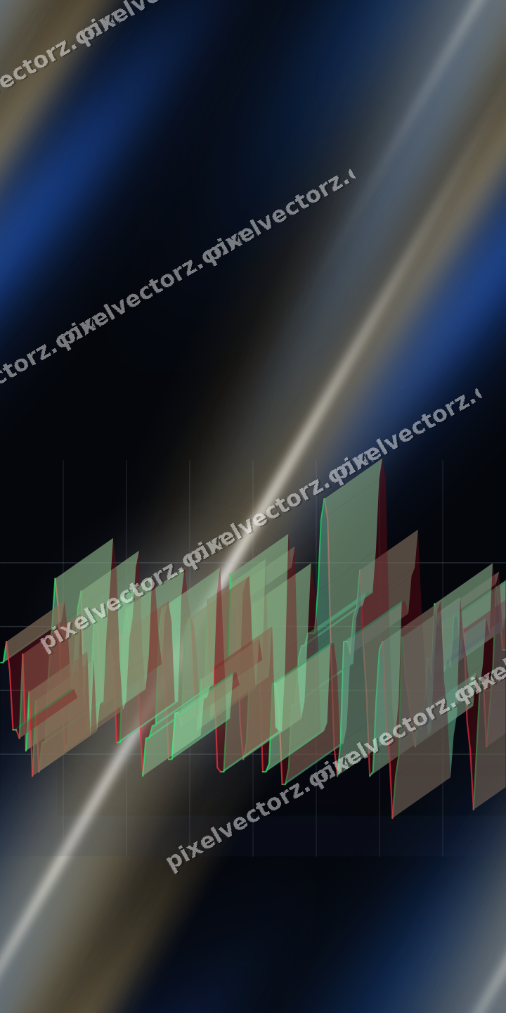 Nahtloser Neon Diagramm Hintergrund in Blau und Bernstein