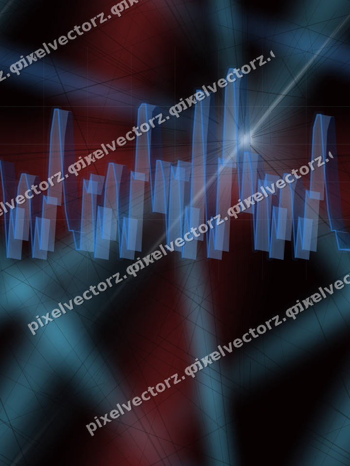 Nahtloser Neon Diagramm Hintergrund in Blau und Rot