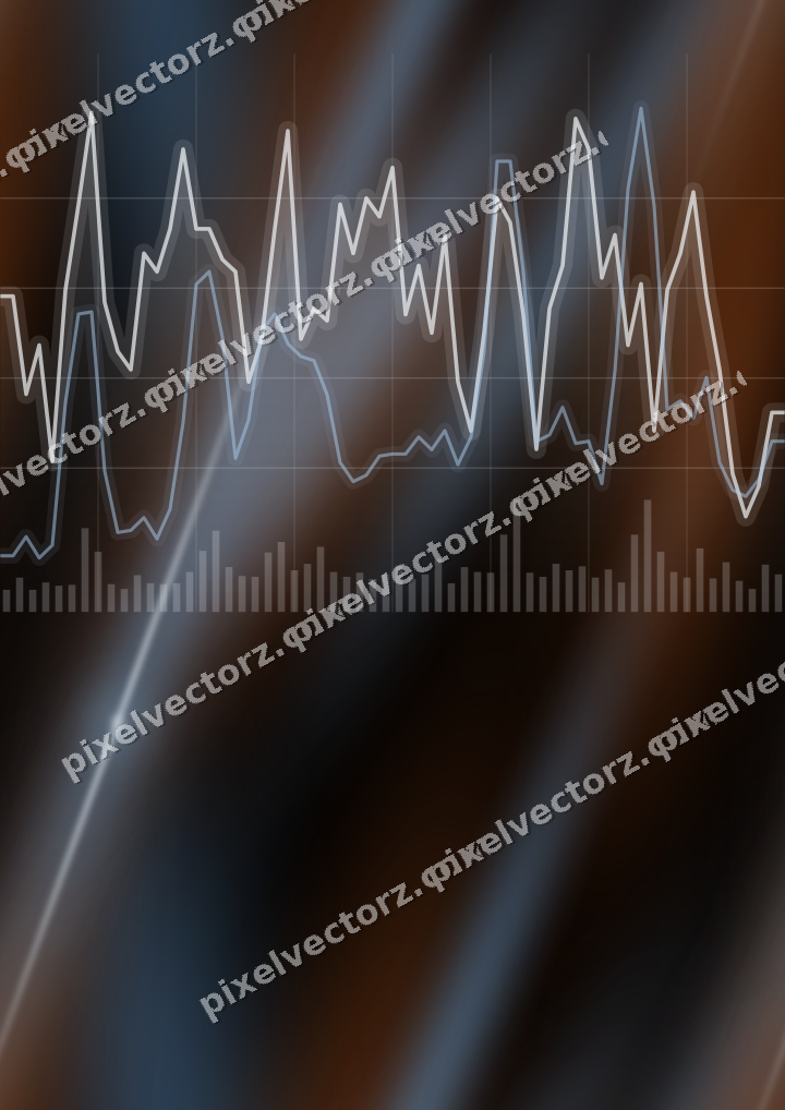 Nahtloser Neon Diagramm Hintergrund in Blau und Orange
