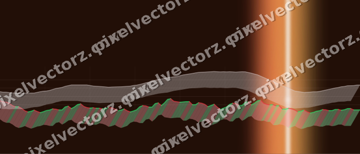 Nahtloser Neon Diagramm Hintergrund in Rot und Orange