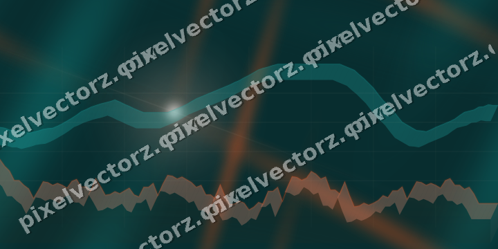 Nahtloser Neon Diagramm Hintergrund in Orange und Petrol