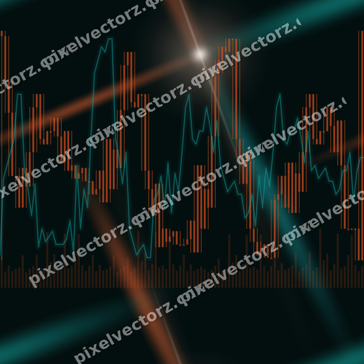 Nahtloser Neon Diagramm Hintergrund in Orange und Petrol