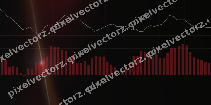 Leuchtender Neon Diagramm Hintergrund in Rot und Bernstein