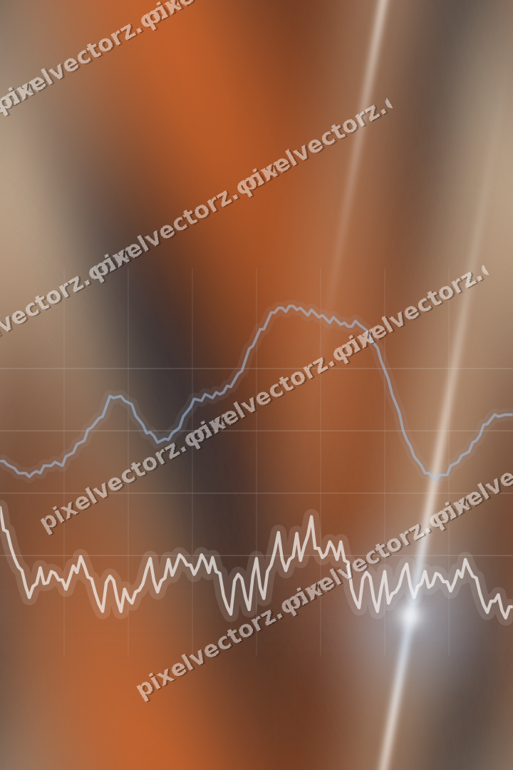 Nahtloser Neon Diagramm Hintergrund in Dunkelblau und Orange