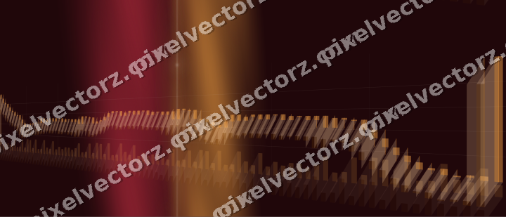 Nahtloser Neon Diagramm Hintergrund in Orange und Bernstein