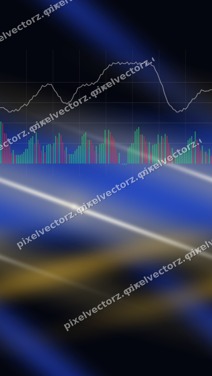 Nahtloser Neon Diagramm Hintergrund in Bernstein und Blau