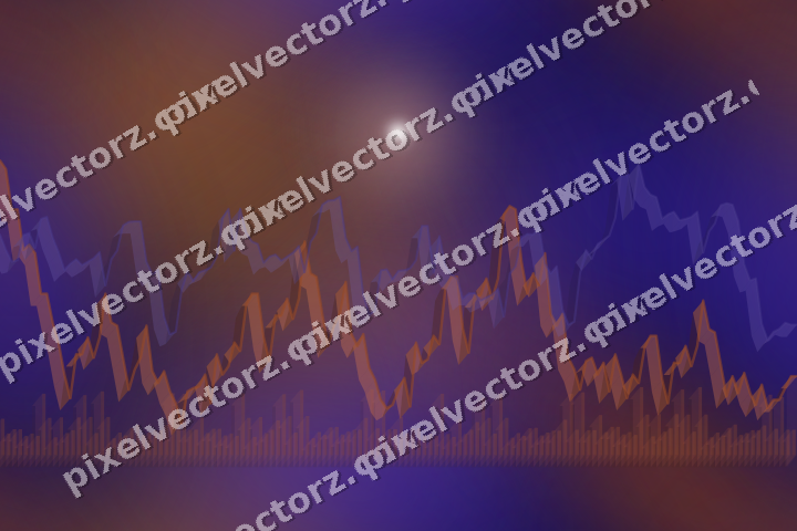 Nahtloser Neon Diagramm Hintergrund in Orange und Blau