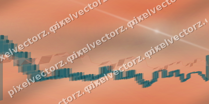 Nahtloser Pastell Diagramm Hintergrund in Dunkelpetrol und Orange